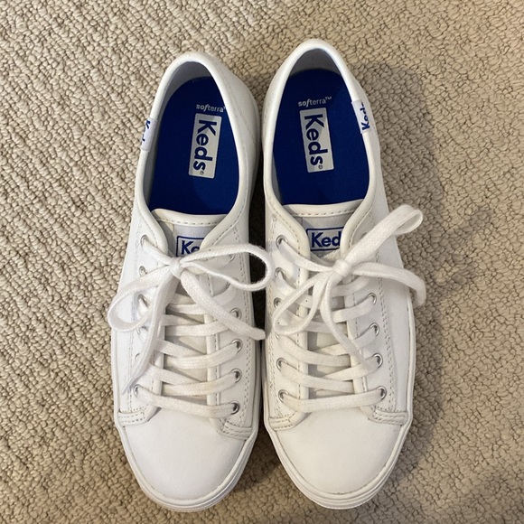 Keds Triple Kick leather Platform Sneakers in White size 6 - Picture 4 of 4